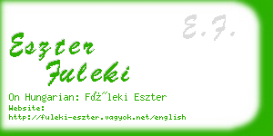 eszter fuleki business card
