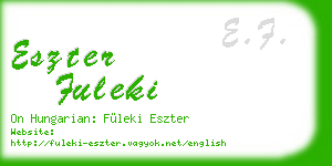 eszter fuleki business card